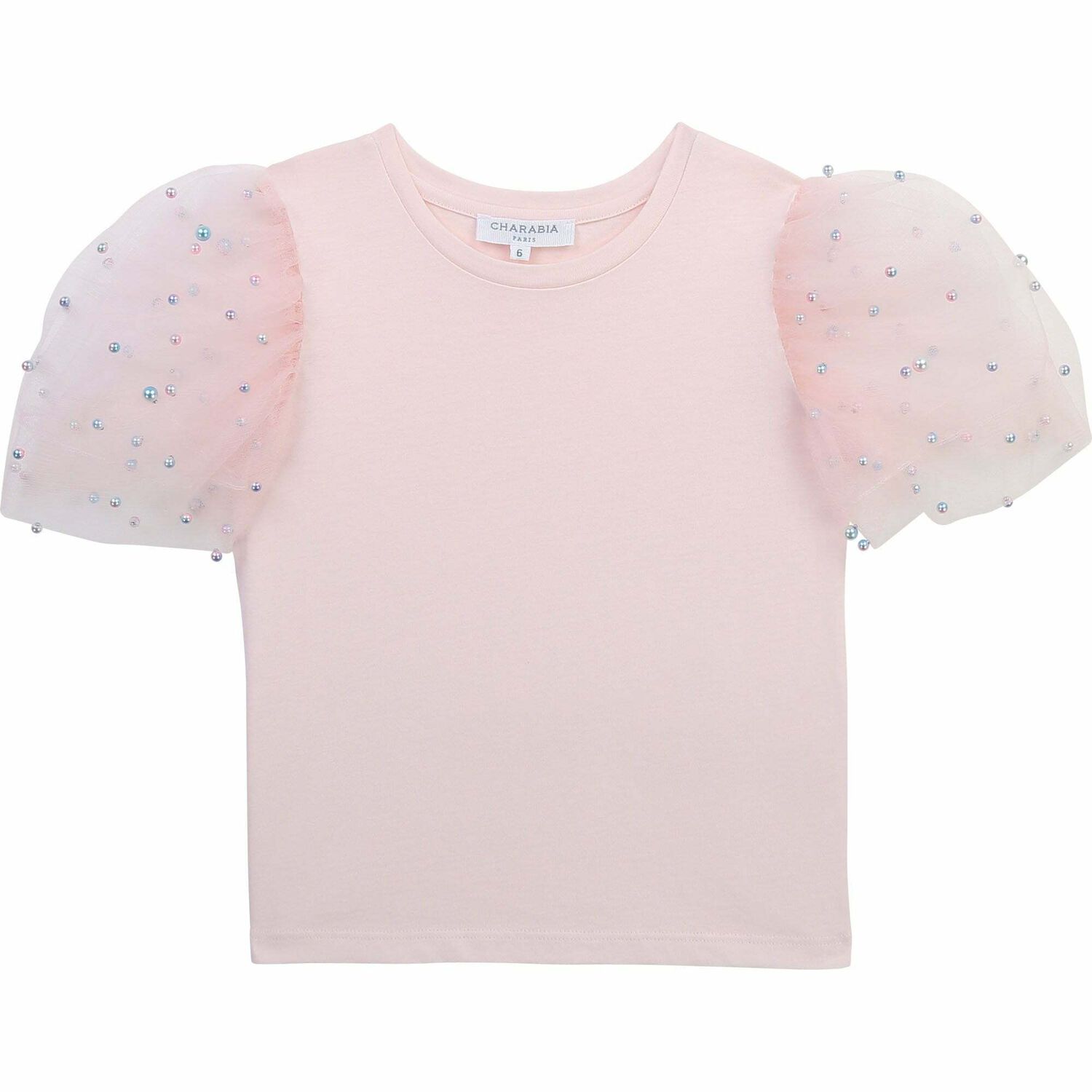 Girls Pink Embellished Tops, 1, hi-res image number null