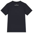 Boys Navy Blue Logo T-Shirt, 1, hi-res