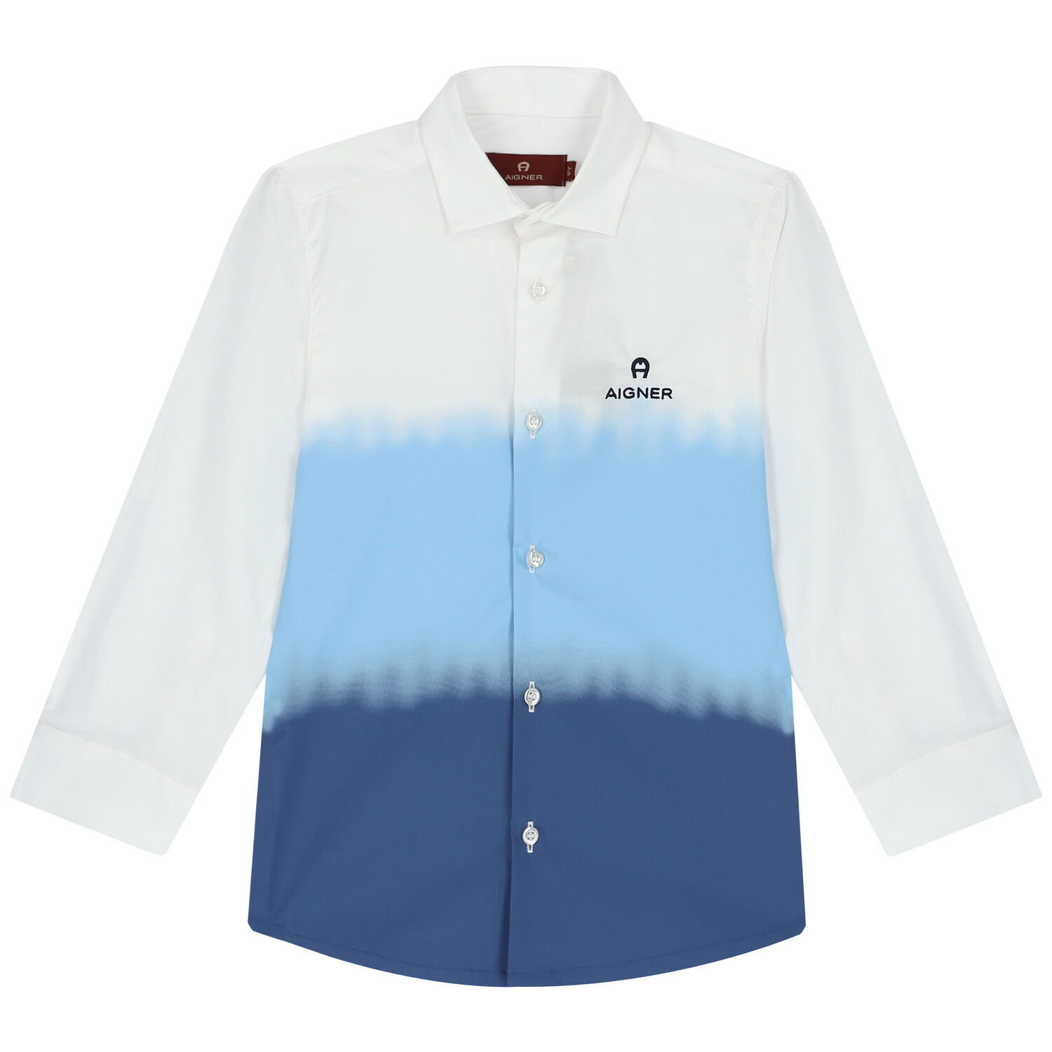 Boys White & Blue Logo Shirt, 1, hi-res