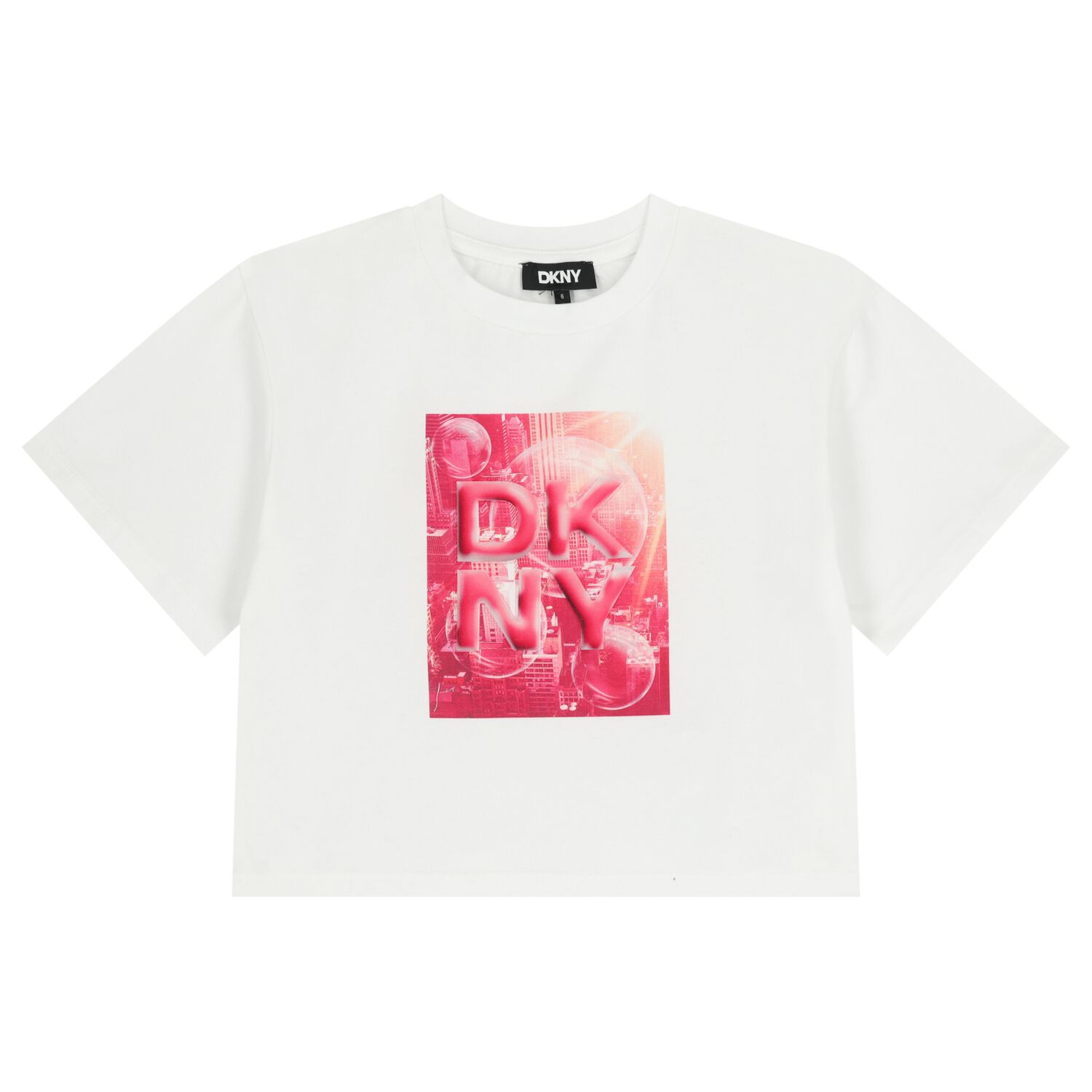 Girls White Logo T-Shirt, 2, hi-res