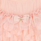 Baby Girls Pink Appliqued Tulle Dress, 3, hi-res
