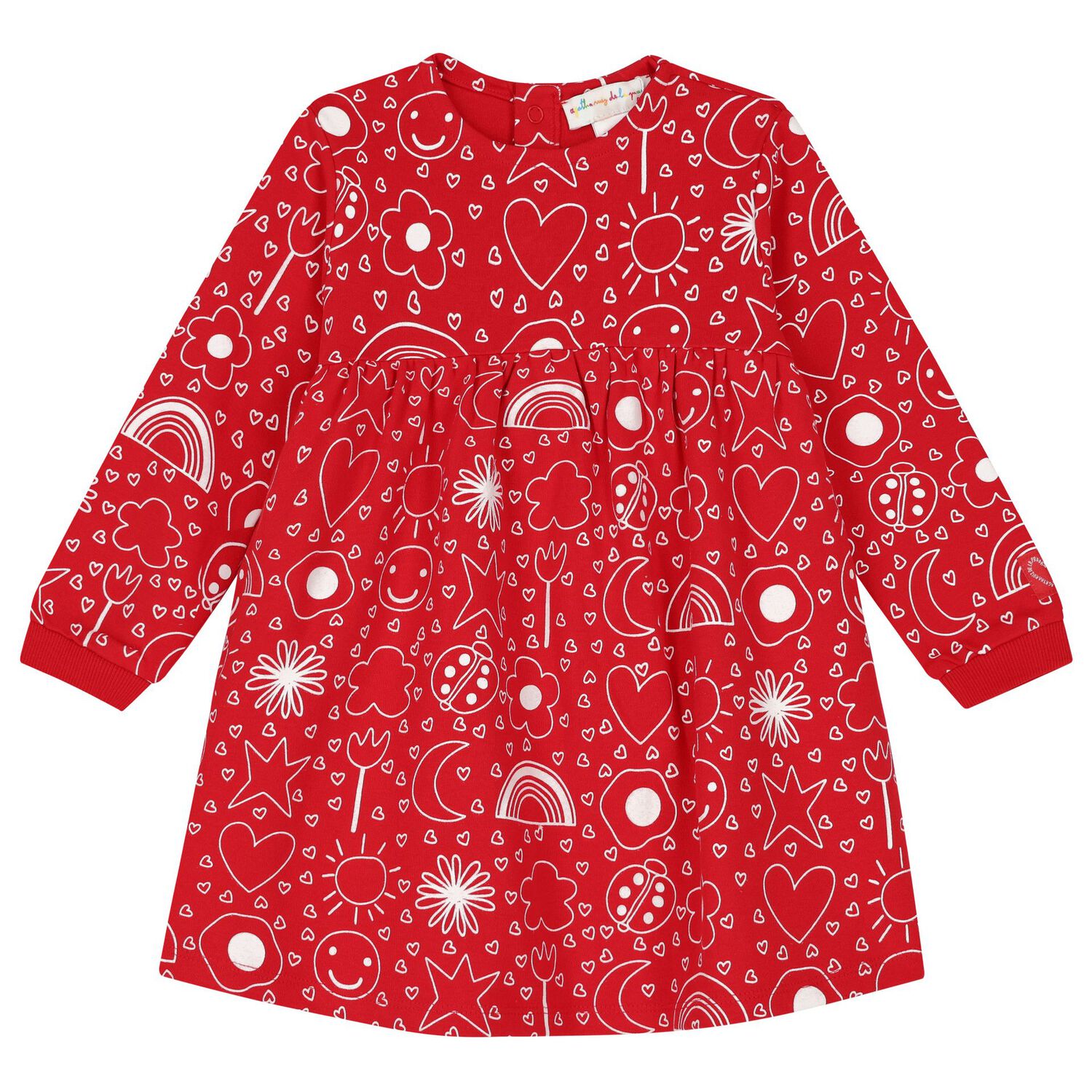 Girls Red Heart Dress Set, 1, hi-res image number null