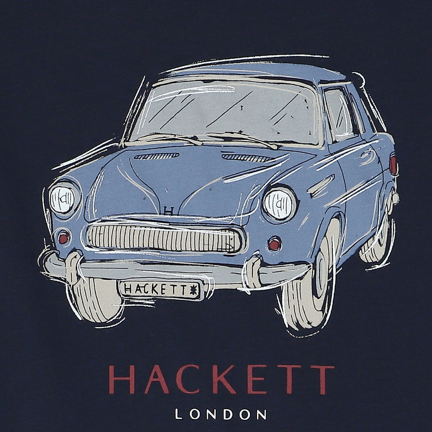 توب أولاد بأكمام بشعار سيارة باللون الكحلى, 1, hi-res