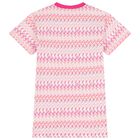 Girls Pink & White Zig Zag Dress, 1, hi-res