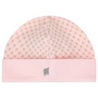 Baby Girls Pink & Gold Logo Hat, 3, hi-res
