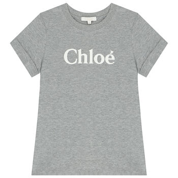 Girls Grey Logo T-Shirt