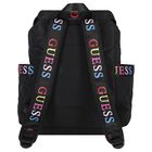 Girls Black Logo Quilted Backpack, 1, hi-res