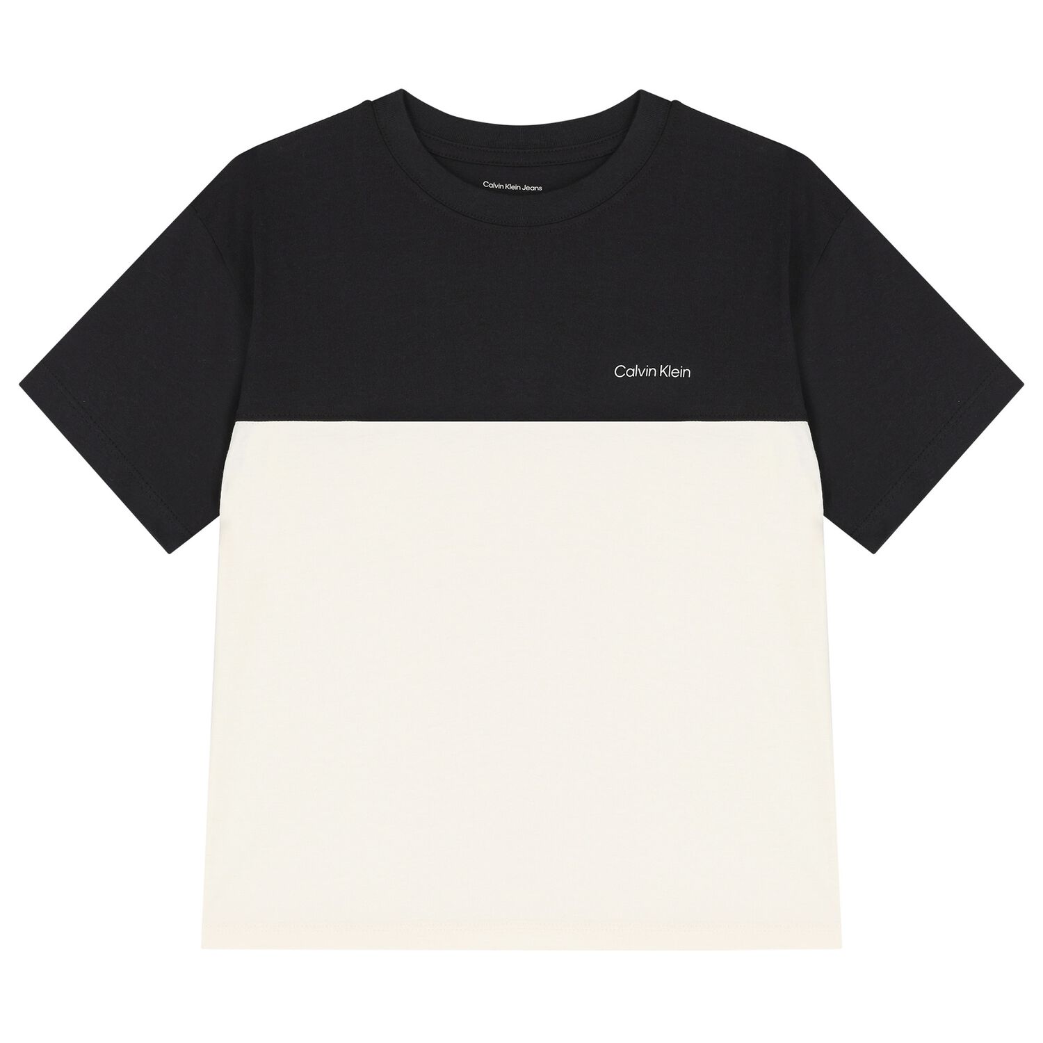 Boys Black & Ivory Cotton T-Shirt, 1, hi-res image number null
