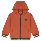 Boys Ivory, Orange & Grey Car Tracksuit ( 3 Piece ), 1, hi-res