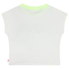 Girls White Embellished T-Shirt, 1, hi-res