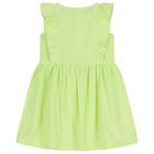 Girls Green & White Gingham Dress, 1, hi-res