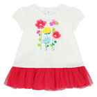 Girls Pink & White Floral Dress, 1, hi-res