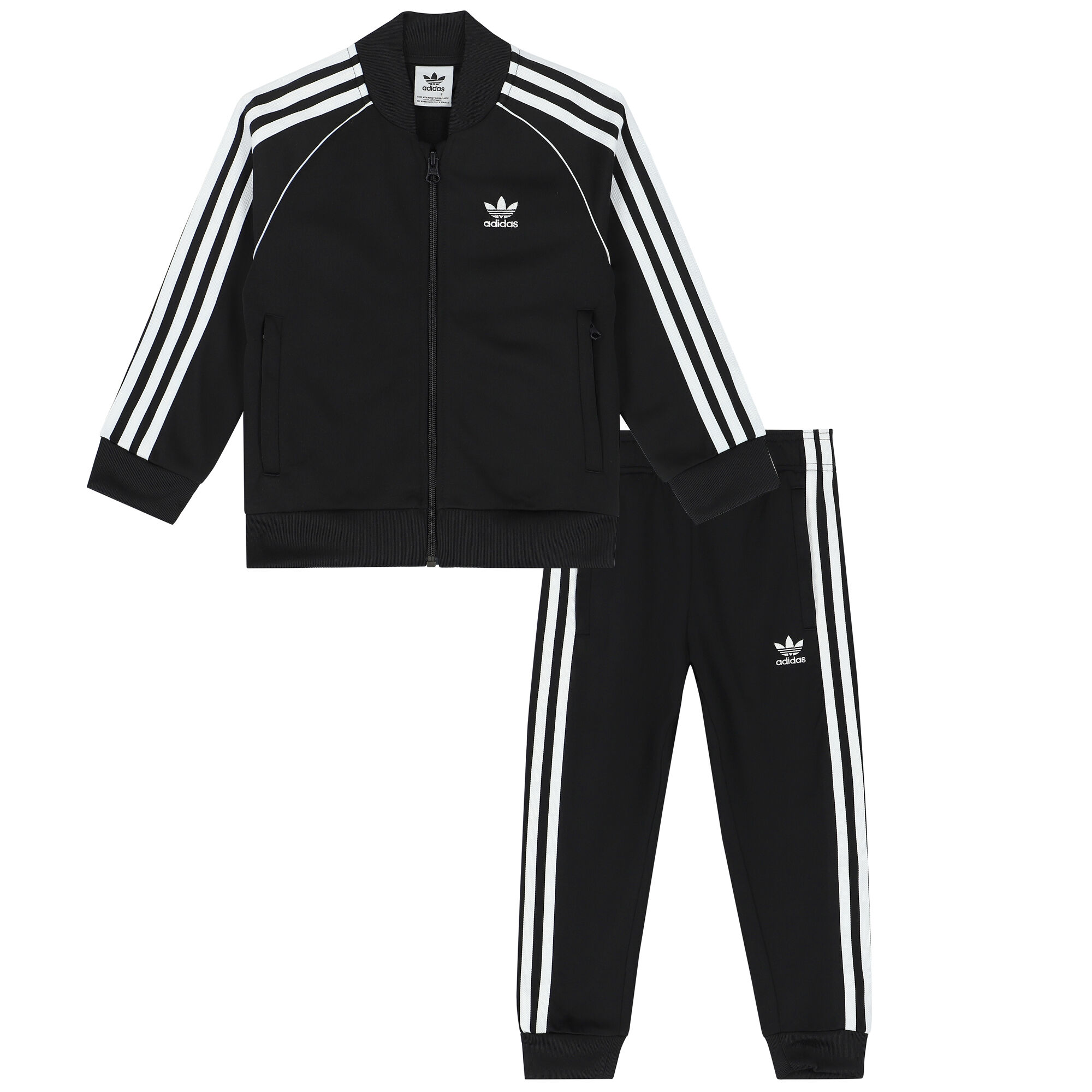 Black and white store adidas tracksuit kids