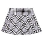 Girls Grey & Pink Check Skirt, 1, hi-res