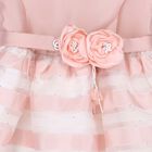 Girls Pink Satin Dress, 1, hi-res