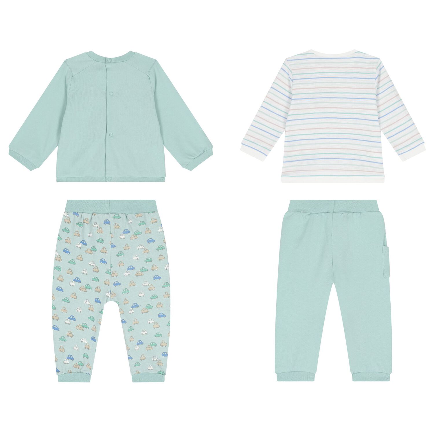 طقم بنات شورت باللون الأصفر والأبيض ( 4 قطع), 1, hi-res