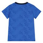 طقم شورت بالشعار باللون الأزرق للأطفال, 1, hi-res