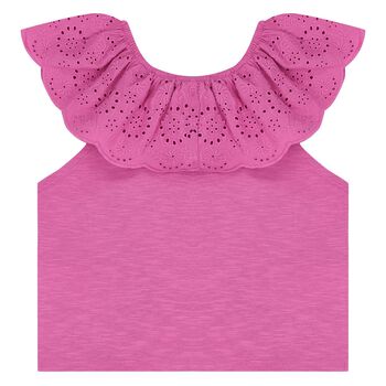 Girls Pink Lace Top
