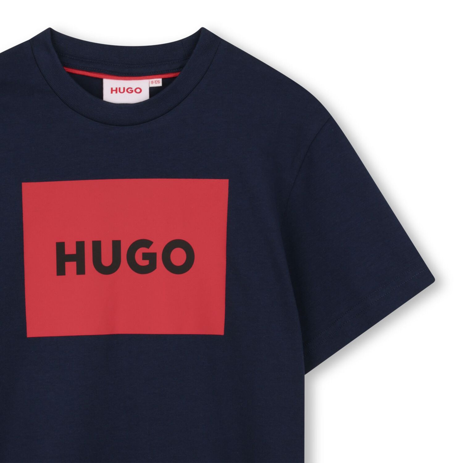 Boys Navy Blue Logo T-Shirt , 5, hi-res