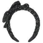Girls Black Sequin Headband, 1, hi-res