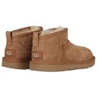 Chestnut Brown Classic Ultra Mini Suede Boots, 3, hi-res