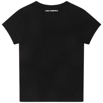 Girls Black Choupette Logo T-Shirt