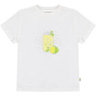 طقم شورت بالشعار باللون الأبيض والأصفر للأولاد, 1, hi-res