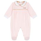 Baby Girls Pink & White Geo Map Babygrow Gift Set, 1, hi-res