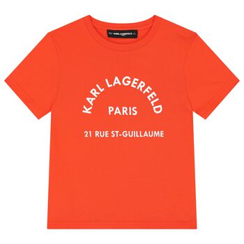 Boys Orange Logo T-Shirt