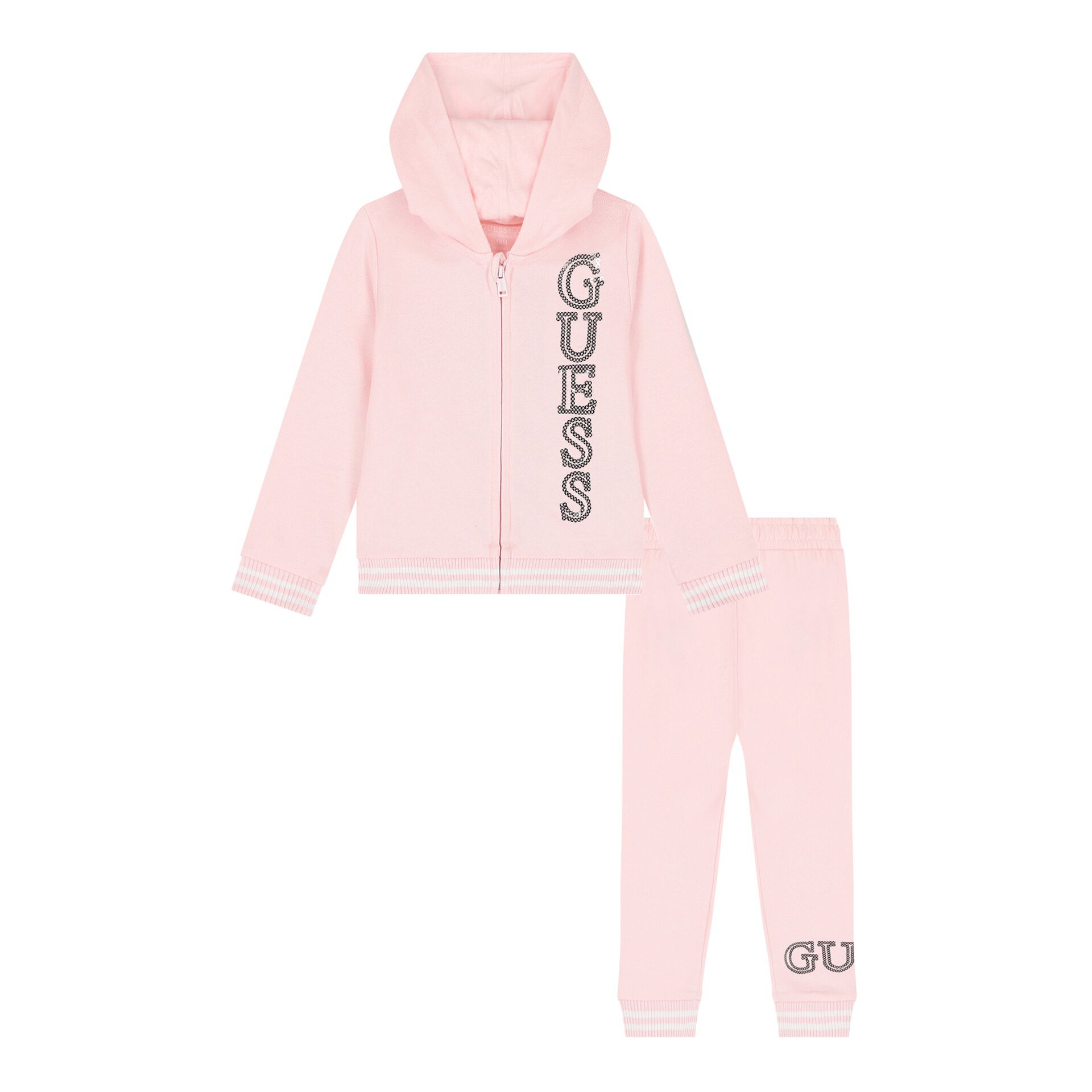 Guess Baby Girls Pink Logo Tracksuit Junior Couture UAE