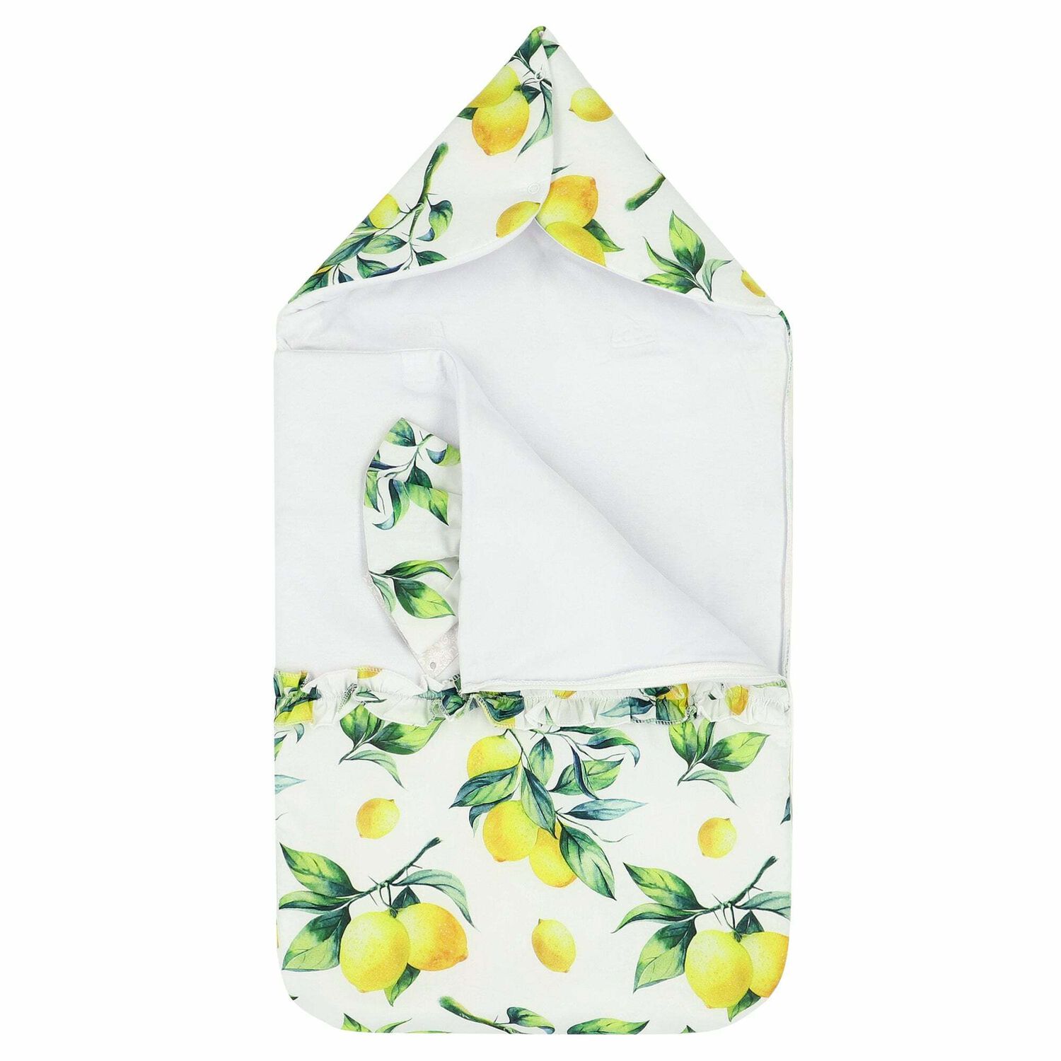 مدس بطبعة الليمون باللون الابيض للبنات, 1, hi-res image number null