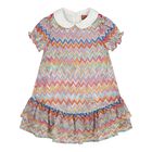 Baby Girls Multi-Coloured Zig Zag Dress, 1, hi-res