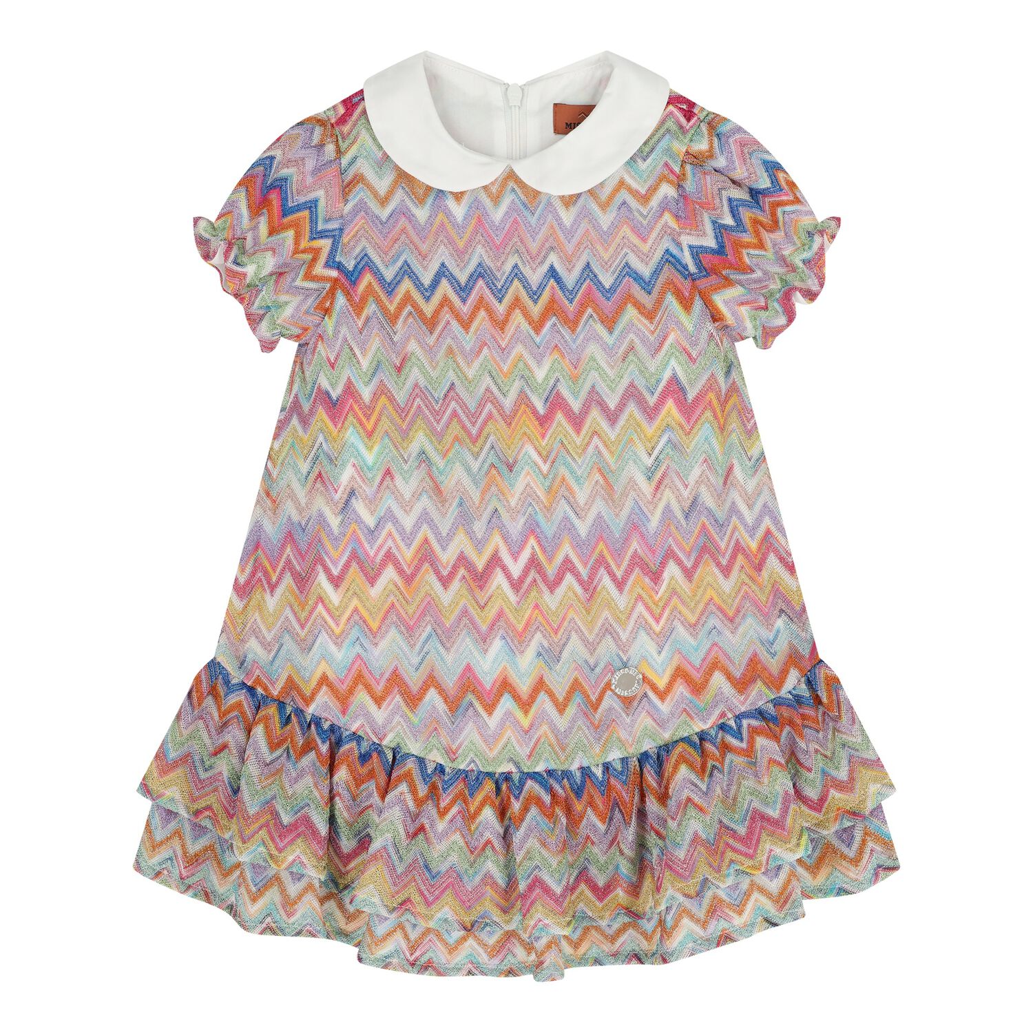 Baby Girls Multi-Coloured Zig Zag Dress, 1, hi-res