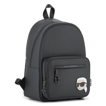 Boys Black Ikonik Karl Backpack