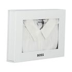 طقم بنات فستان  بالشعار باللون الأبيض للأطفال, 1, hi-res