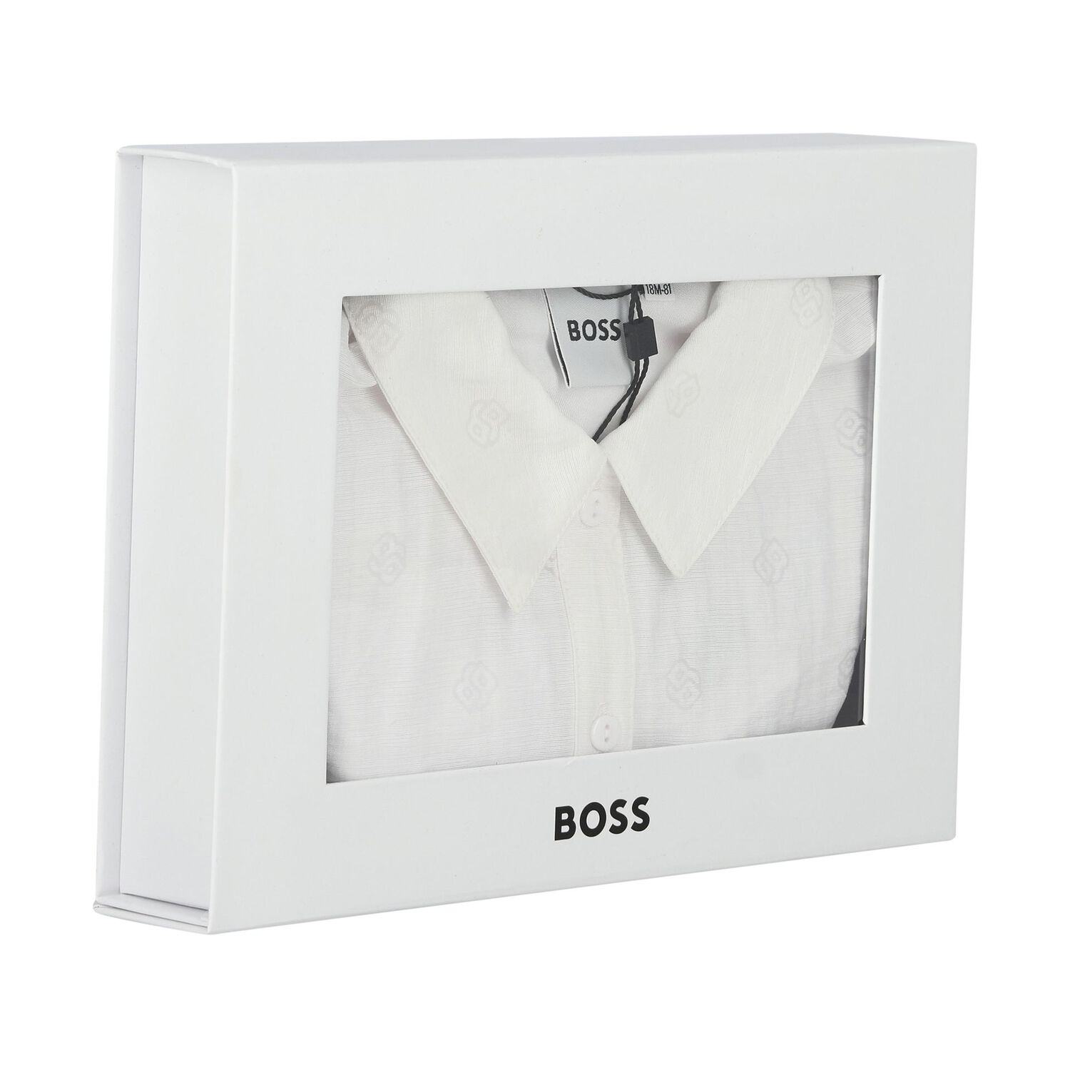 طقم بنات فستان  بالشعار باللون الأبيض للأطفال, 1, hi-res