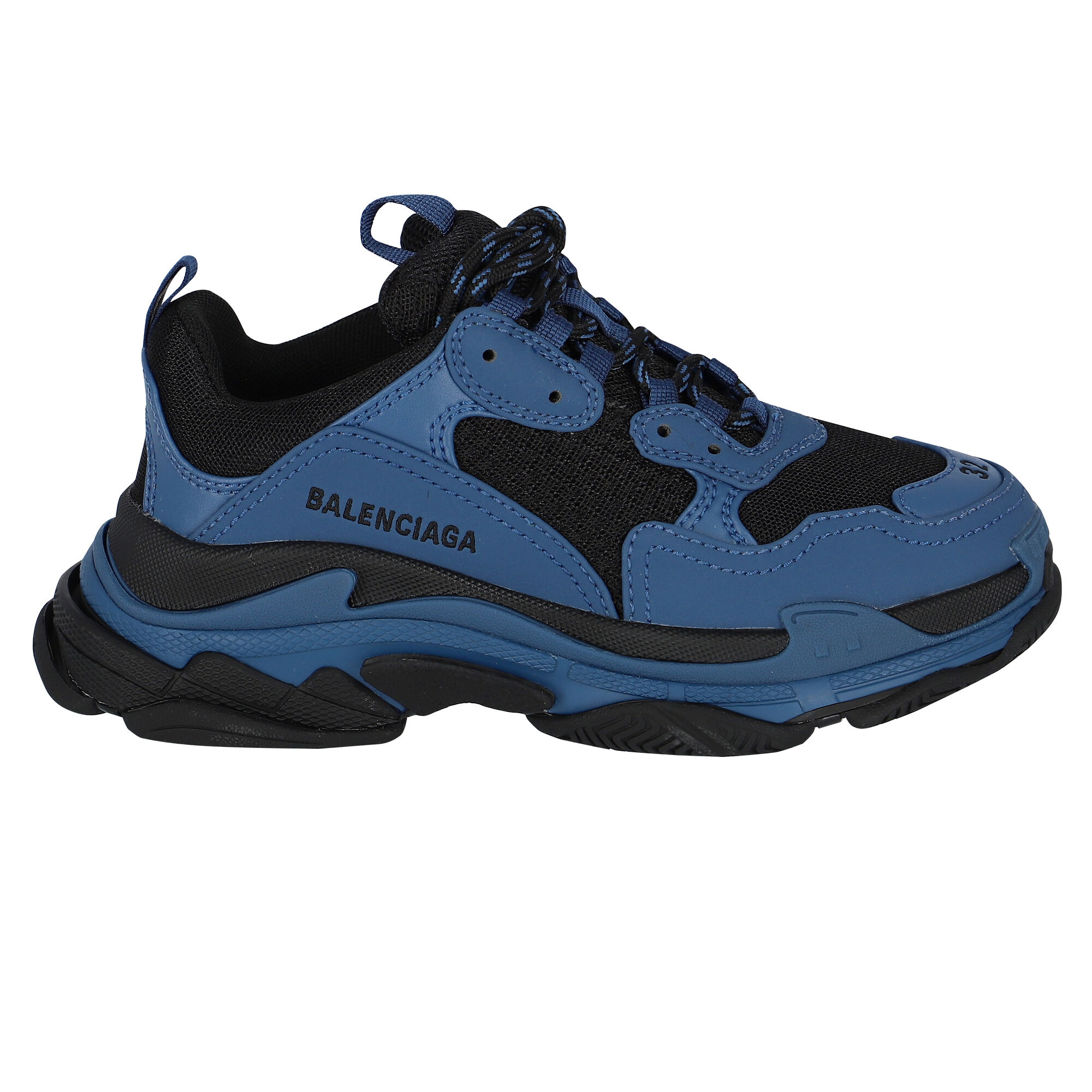 Balenciaga Black Blue Triple S Trainers Junior Couture UAE