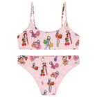 Girls Pink Keyrings Bikini, 1, hi-res