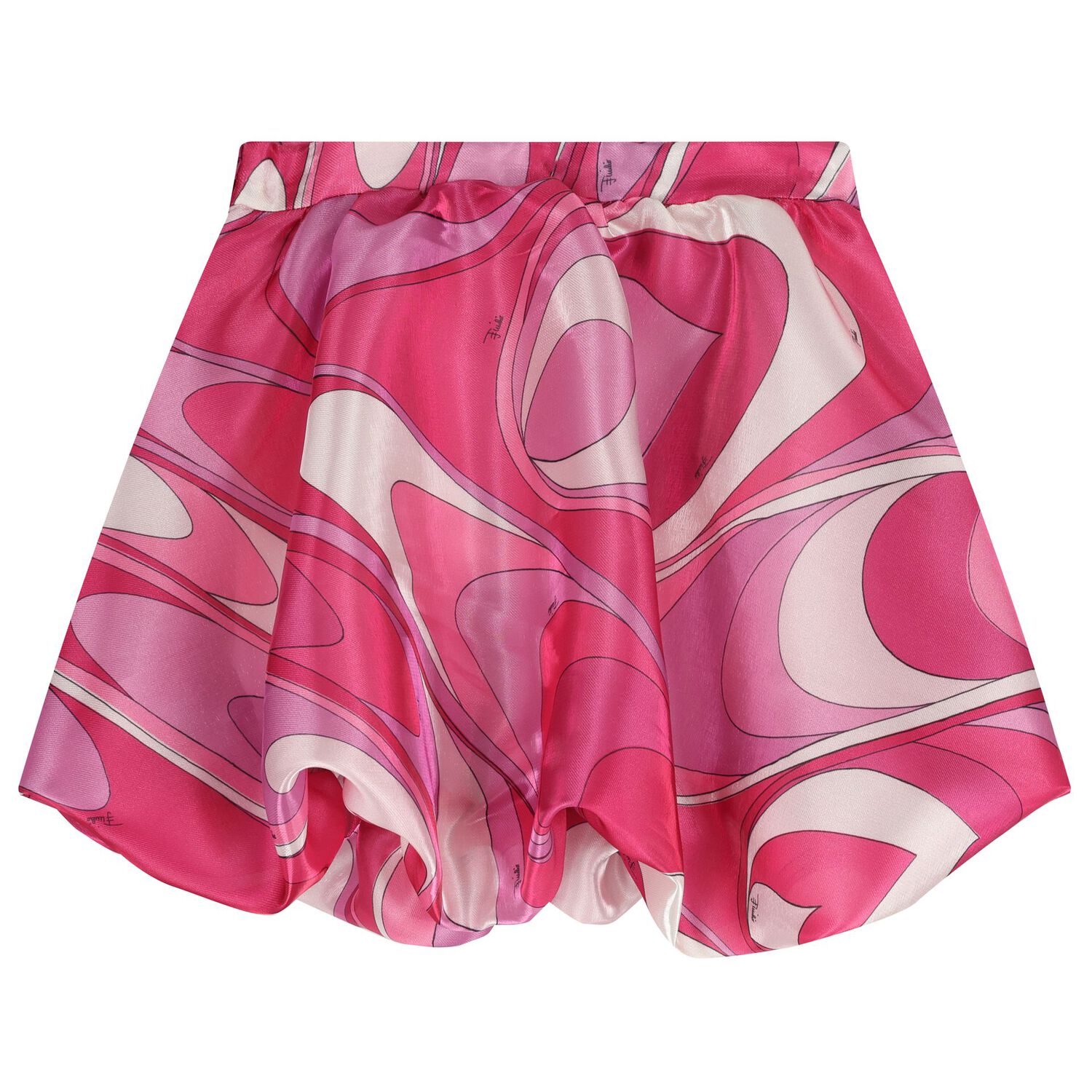 Girls Pink & Purple Marmo Satin Skirt, 1, hi-res