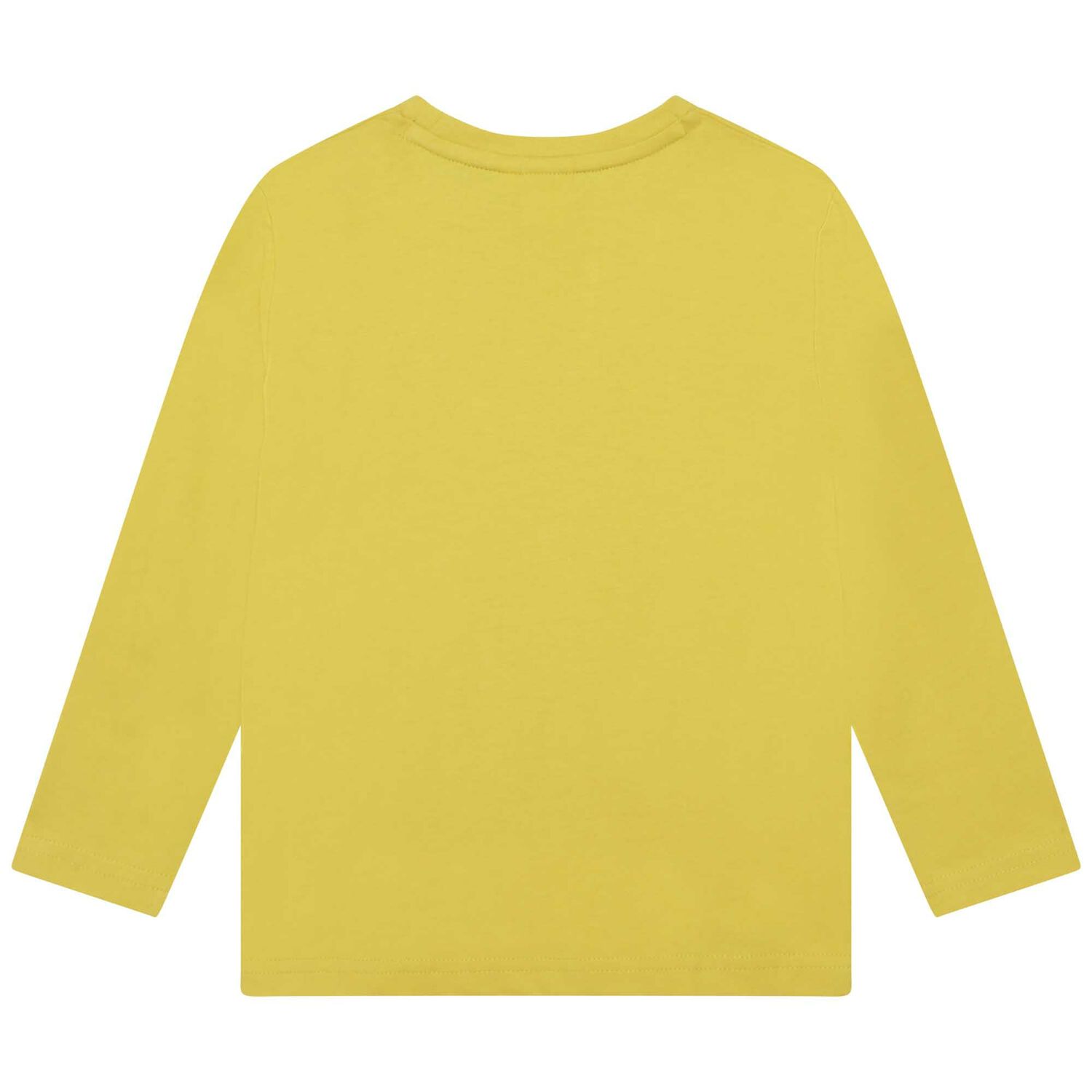 Boys Yellow Logo Long Sleeve Top, 2, hi-res image number null