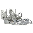 Girls Silver Butterfly Sandals, 1, hi-res
