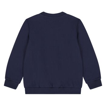 Younger Navy Blue Teddy Bear Logo Sweatshirt