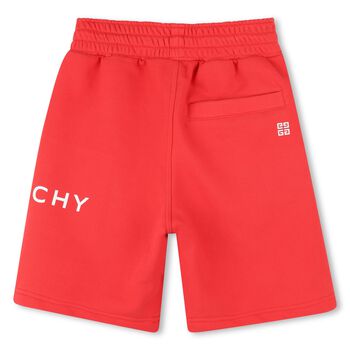 Boys Red Logo Shorts