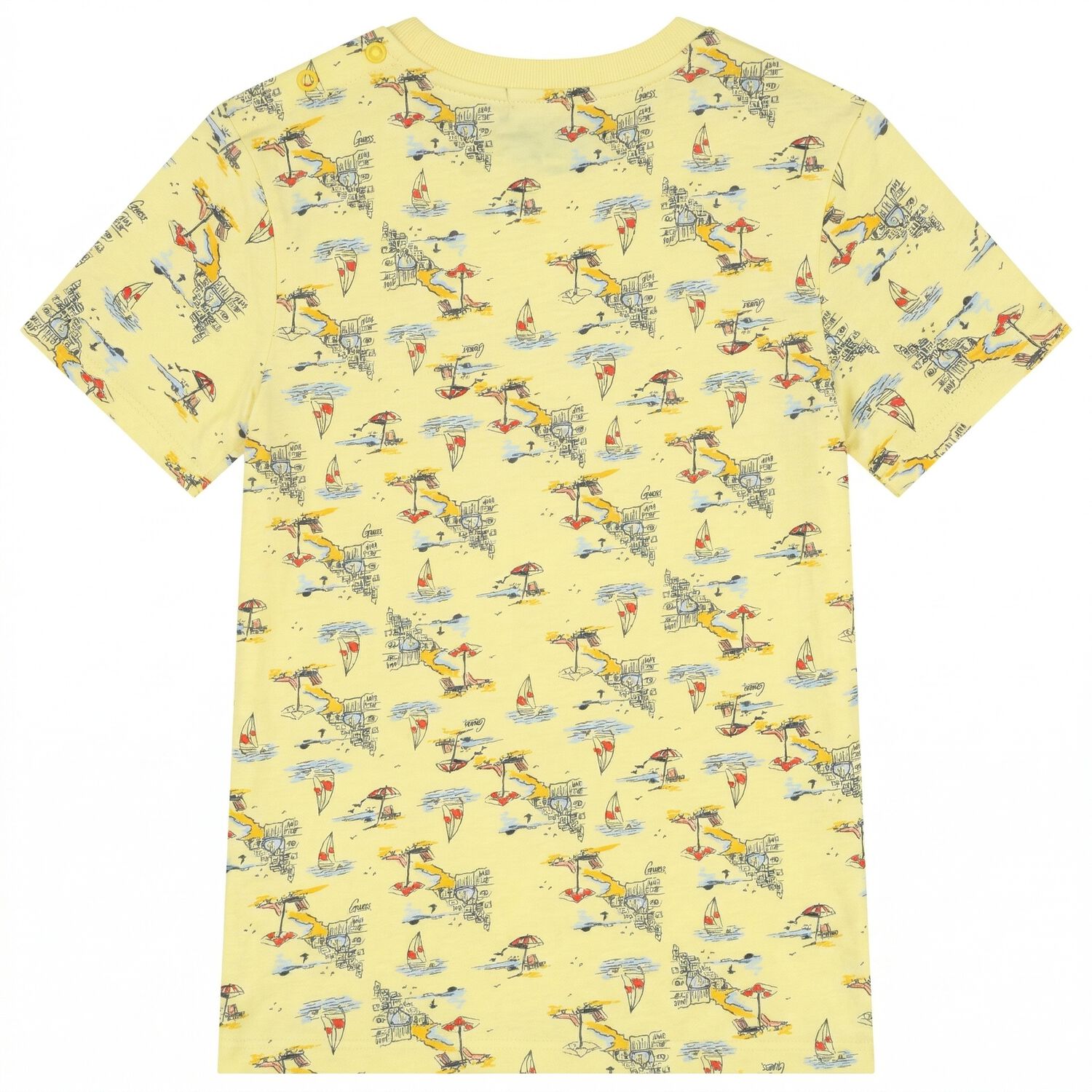 Boys Yellow & Navy Blue Logo Shorts Set, 1, hi-res