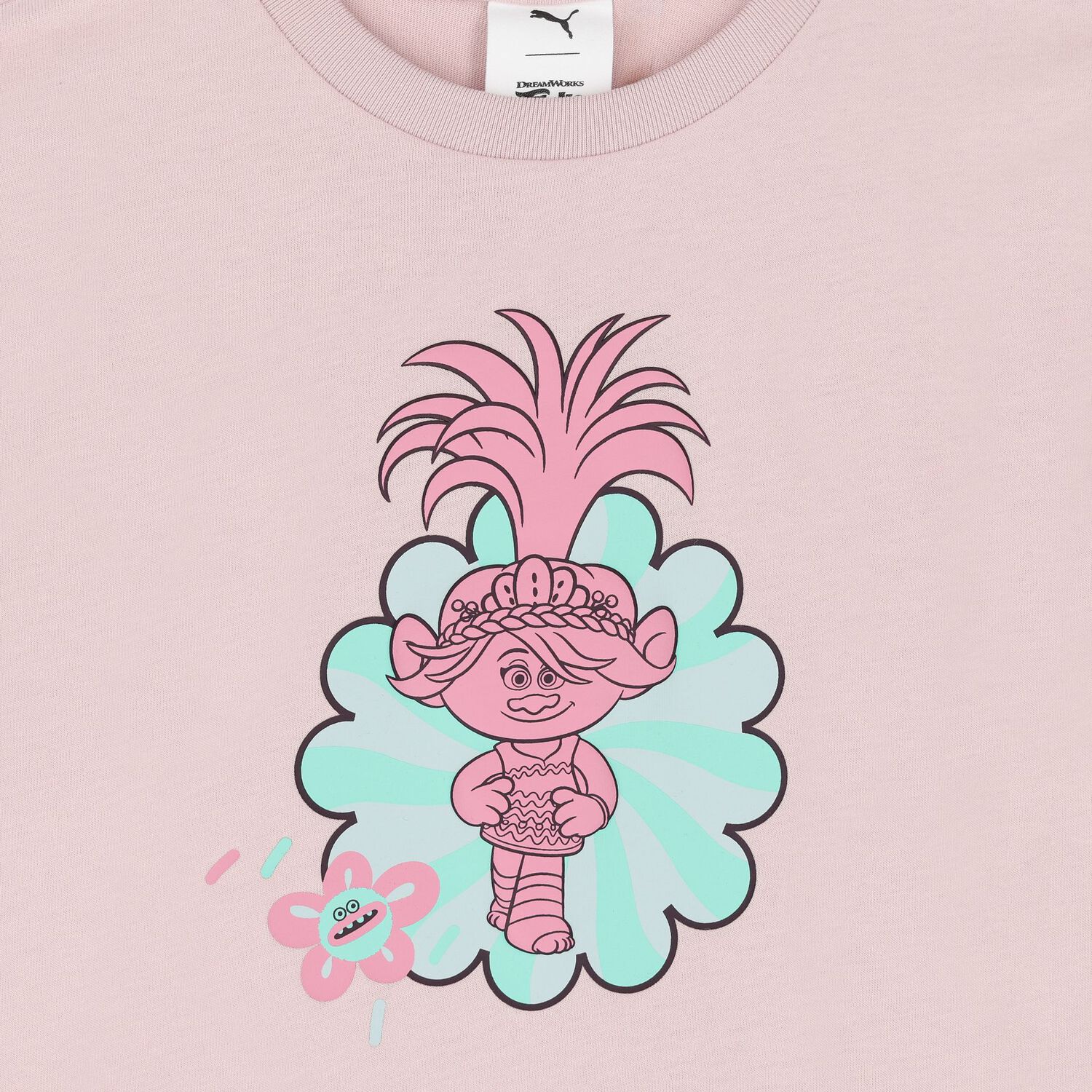 Girls Pink Trolls Logo T-Shirt, 1, hi-res image number null