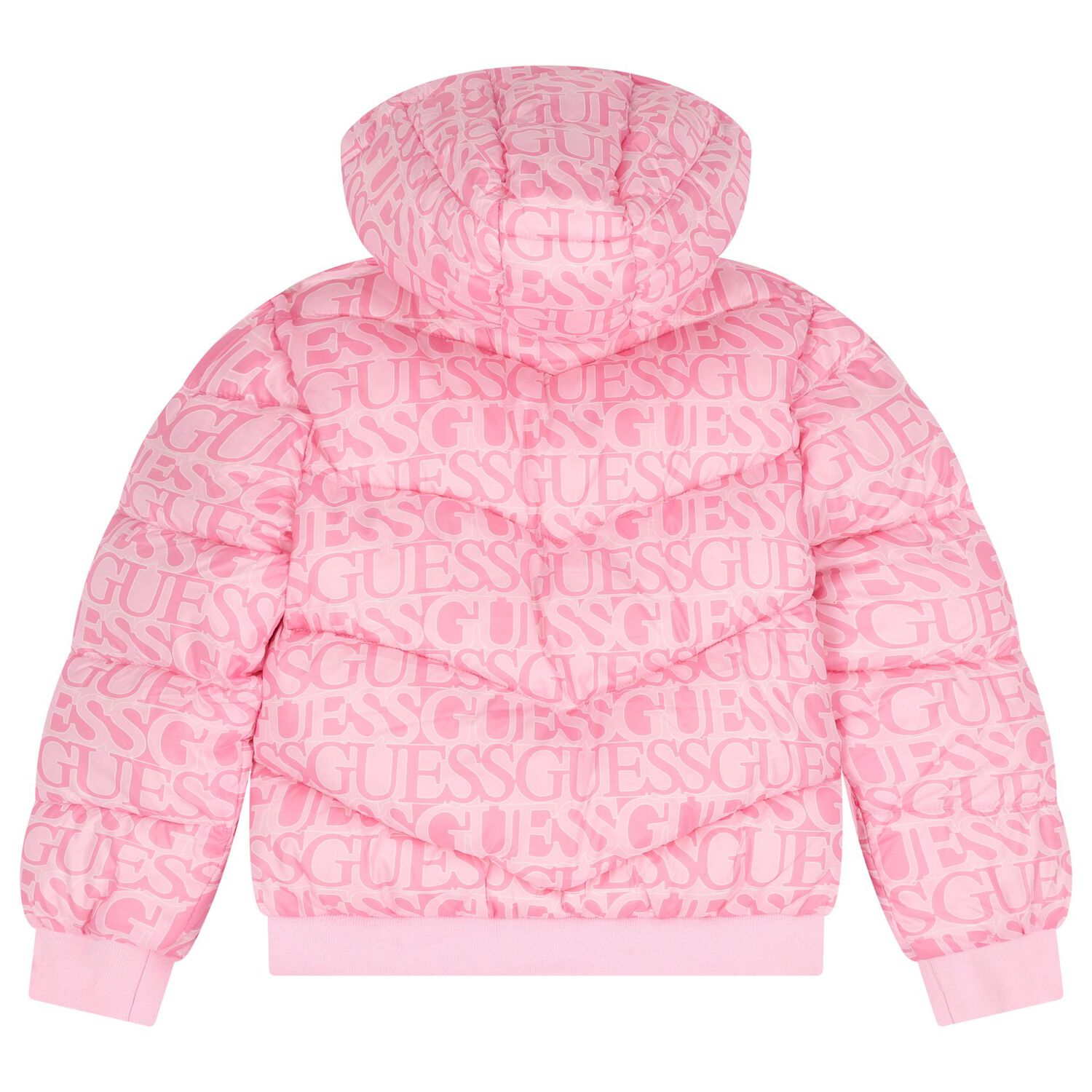 Girls Pink Logo Padded Jacket, 1, hi-res image number null