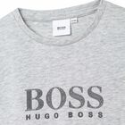 Boys Grey Logo T-Shirt, 4, hi-res