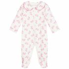 Baby Girls White & Pink Teddy Babygrow, 2, hi-res