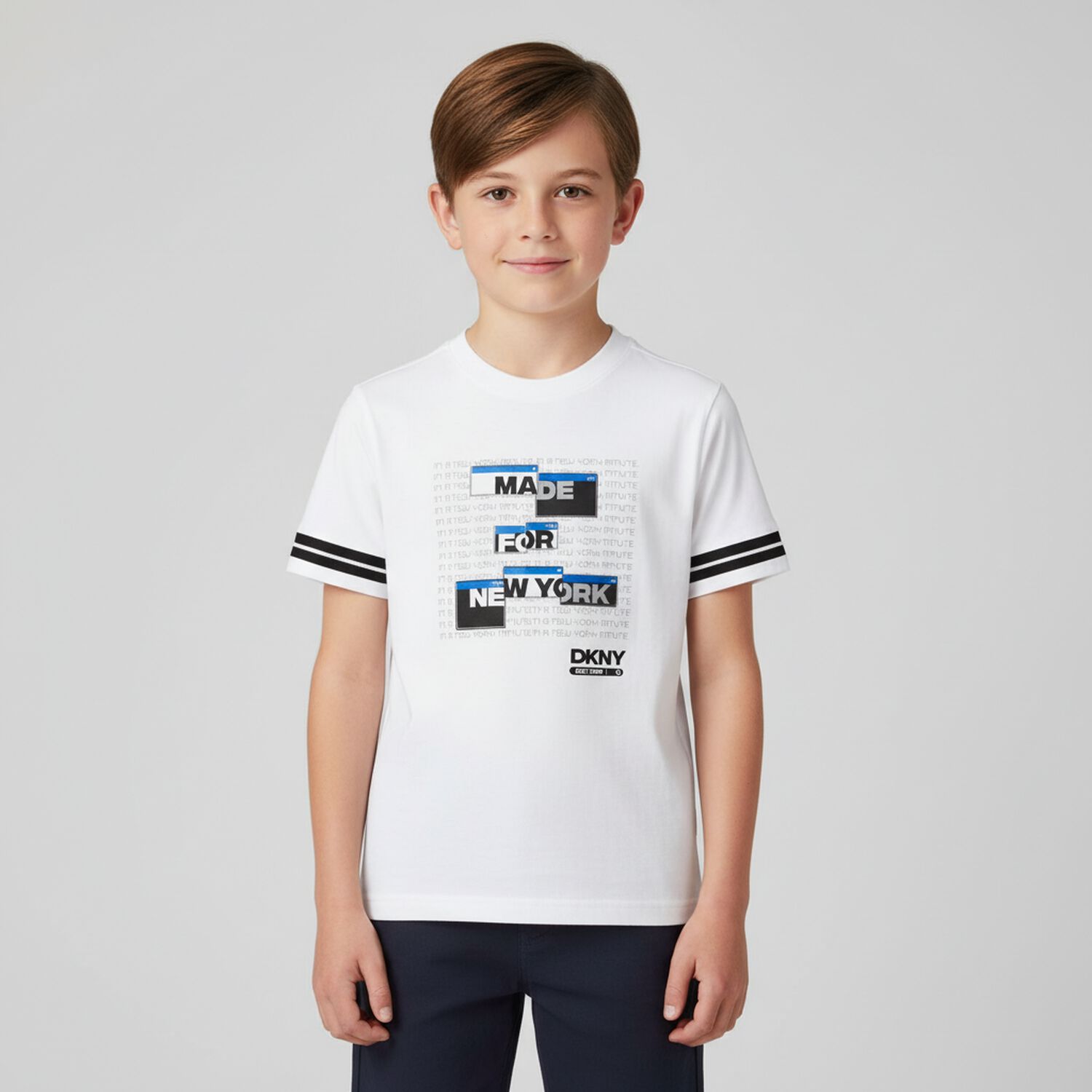 Boys White Logo T-Shirt, 1, hi-res