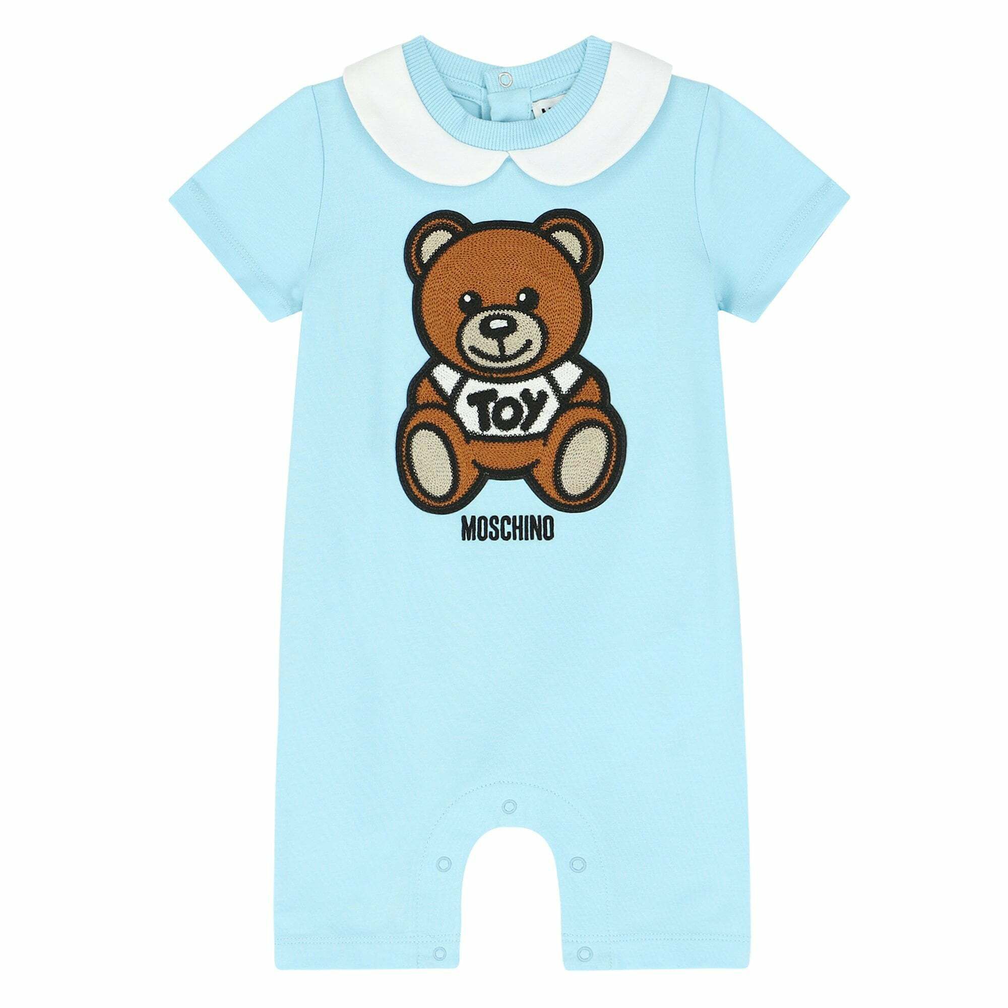 Moschino Baby Boys Blue Teddy Romper Junior Couture UAE